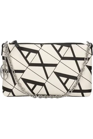 Armani Exchange Femme, Sacs, Blanc, Taille: ONE Size Sac bandoulière blanc avec fermeture éclair