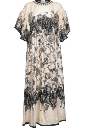 ZIMMERMANN Femme, Robes, Multicolore, Taille: 44 FR Robe Kaftan Soie Imprimé Floral