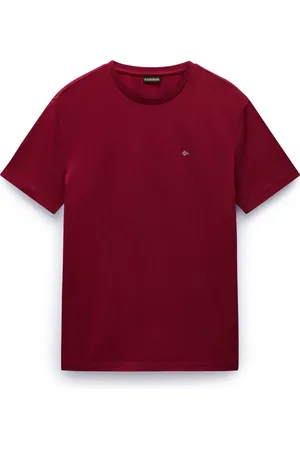 Napapijri Homme, Tops, Rouge, Taille: L T-shirt en coton à manches courtes