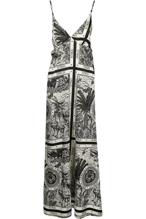 5 PROGRESS Femme, Robes, Multicolore, Taille: 40 FR Robe en twill de polyester