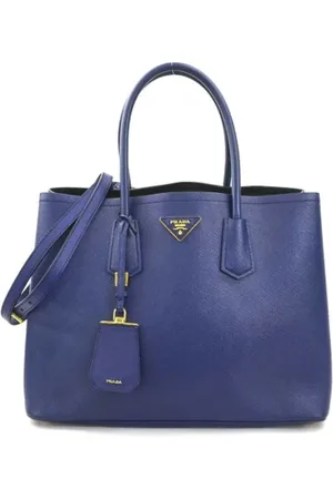 Prada Femme, Pre-owned, Bleu, Taille: ONE Size Pre-owned Cuir sacs-prada