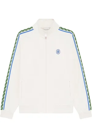 Drôle de Monsieur Homme, Sweatshirts et sweats à capuche, Blanc, Taille: L Veste de Sport Blanche avec Bandoulière Tressée