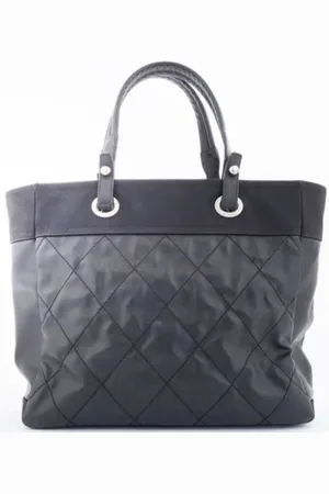 CHANEL Femme, Pre-owned, Noir, Taille: ONE Size Pre-owned Toile sacs-chanel