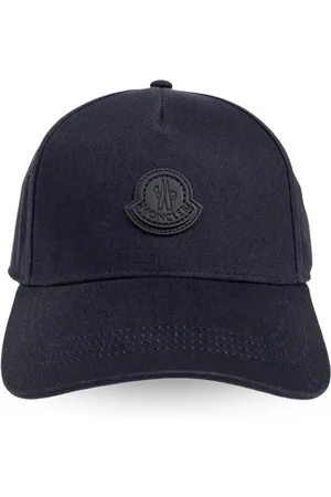 Moncler Homme, Accessoires, Bleu, Taille: ONE Size Bleu Coton Logo Doublure Casquette