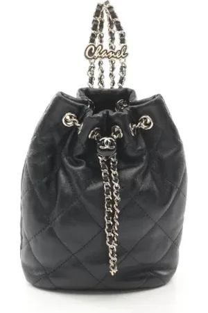 CHANEL Femme, Pre-owned, Noir, Taille: ONE Size Pre-owned Cuir sacs-dos
