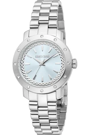 Roberto Cavalli Femme, Accessoires, Gris, Taille: ONE Size Elegant Chronograph Quartz Watch