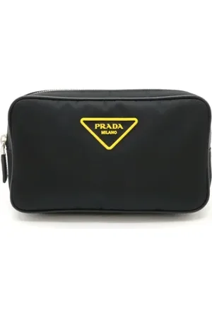 Prada Femme, Pre-owned, Noir, Taille: ONE Size Pre-owned Toile sacs-prada