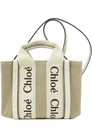 Chloé Femme, Pre-owned, Blanc, Taille: ONE Size Pre-owned Toile sacs-ports-paule