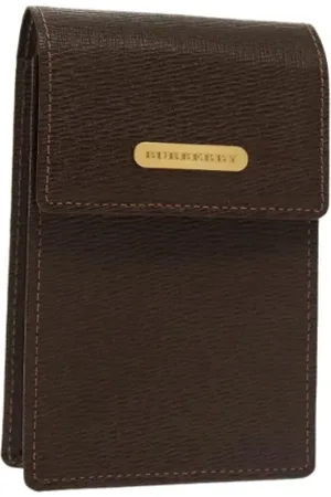 Burberry Femme, Pre-owned, Brun, Taille: ONE Size Pre-owned Cuir trousses-de-toilette