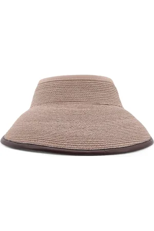 Brunello Cucinelli Femme, Accessoires, , Taille: M Chapeaux ajustables avec bordure en cuir