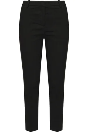 Pinko Femme, Pantalons, Noir, Taille: 34 FR Pantalon Noir en Lin Stretch