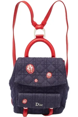 Dior Femme, Pre-owned, Bleu, Taille: ONE Size Pre-owned Denim sacs-dos