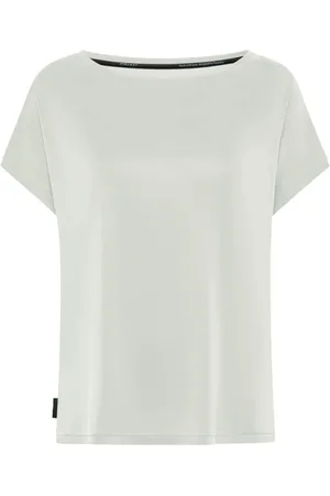 RRD Femme, Tops, Blanc, Taille: 36 FR T-shirt Carré en Cupro pour femmes