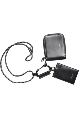 Dolce & Gabbana Homme, Accessoires, Noir, Taille: ONE Size Portefeuille porte-cartes en cuir noir