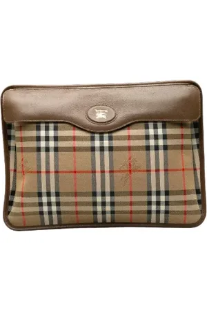 Burberry Femme, Pre-owned, , Taille: ONE Size Pre-owned Toile pochettes-minaudieres