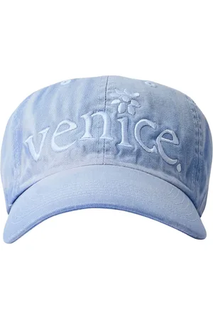 ERL Homme, Accessoires, Bleu, Taille: ONE Size Casquette de Baseball en Coton Brodé