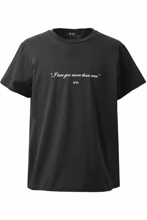 Nº21 Femme, Tops, Noir, Taille: 38 FR T-shirt Femme 100% Coton