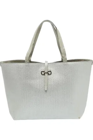 Salvatore Ferragamo Femme, Pre-owned, Gris, Taille: ONE Size Pre-owned Cuir sacs-main