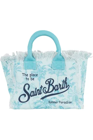 MC2 SAINT BARTH Femme, Sacs, Multicolore, Taille: ONE Size Sac en Toile avec Imprimé Plage