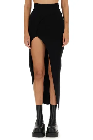 Rick Owens Femme, Jupes, Noir, Taille: 42 FR Jupe Theresa à Taille Élastique