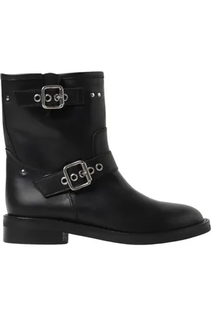 Via Roma Femme, Chaussures, Noir, Taille: 41 EU Bottines en Cuir Noir