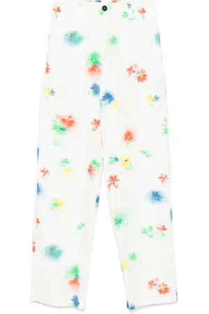 Msgm Femme, Pantalons, Multicolore, Taille: 38 FR Pantalon Blanc Élégant