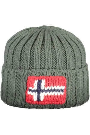 Napapijri Homme, Accessoires, Vert, Taille: ONE Size Chapeaux & Bonnets en Acrylique Vert
