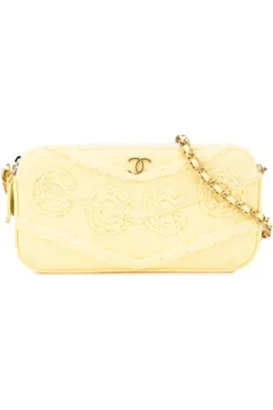 CHANEL Femme, Pre-owned, Jaune, Taille: ONE Size Pre-owned Denim sacs-bandouliere