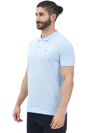 Tommy Hilfiger Homme, Tops, Bleu, Taille: S Polo Bleu Clair Logo Classique