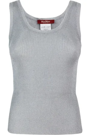 Max Mara Femme, Tops, Gris, Taille: 36 FR T-shirts et Polos Argent