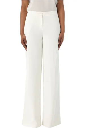 Emporio Armani Femme, Pantalons, Blanc, Taille: 38 FR Collection de pantalons élégants pour hommes