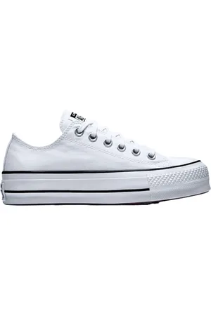 Converse Femme, Chaussures, Blanc, Taille: 37 1/2 EU Baskets Plateforme en Toile Ciel