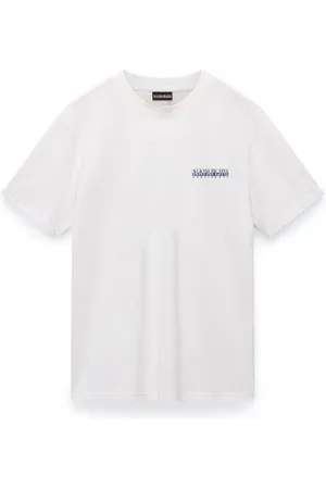 Napapijri Homme, Tops, Blanc, Taille: M T-shirt Graphique à Manches Courtes