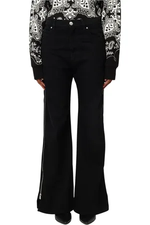 Pinko Femme, Pantalons, Noir, Taille: W29 Jean Wide Leg Zip