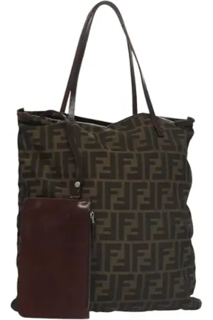 Fendi Femme, Pre-owned, Brun, Taille: ONE Size Pre-owned Toile cabas