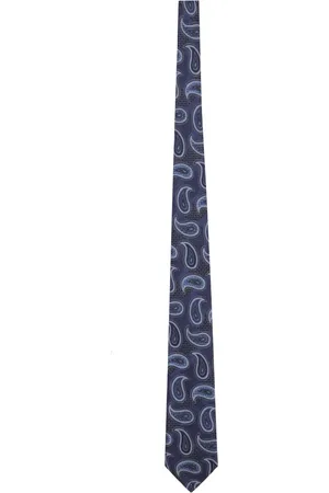 Etro Homme, Accessoires, Bleu, Taille: ONE Size Cravate en soie Jacquard Paisley