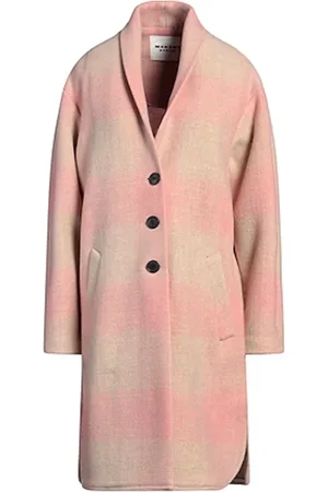 Isabel Marant Femme, Manteaux, Rose, Taille: 38 FR Manteau en laine à carreaux