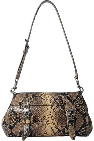DRIES VAN NOTEN Femme, Sacs, , Taille: ONE Size Sac Satchel en Cuir de Serpent avec Clous
