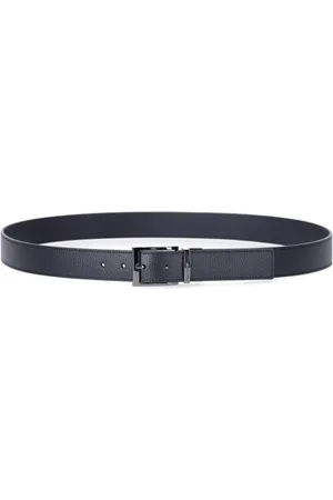 Emporio Armani Homme, Accessoires, Bleu, Taille: ONE Size Ceinture Réversible en Cuir Bleu Marine