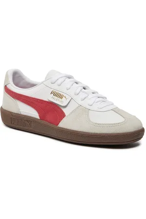 PUMA Homme, Chaussures, Blanc, Taille: 44 EU Chaussures en Cuir Palermo Élégantes