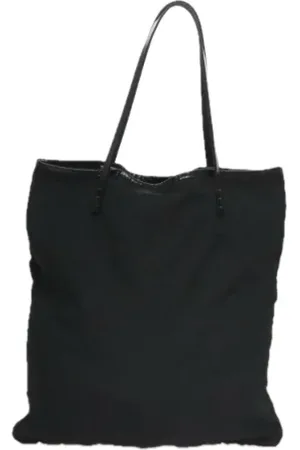 Fendi Femme, Pre-owned, Noir, Taille: ONE Size Pre-owned Toile cabas