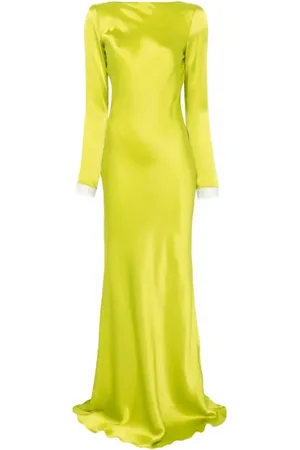 MVP Wardrobe Femme, Robes, Vert, Taille: 36 FR Élégante Robe Longue Helena