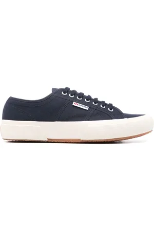 Superga Homme, Chaussures, Bleu, Taille: 41 EU Baskets Bleues à Lacets avec Semelle en Caoutchouc