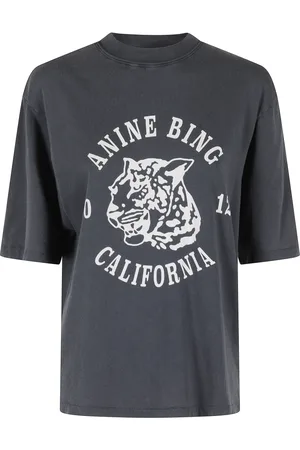 ANINE BING Femme, Tops, Noir, Taille: 38 FR T-shirt léopard imprimé