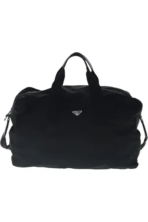 Prada Unisex, Pre-owned, Noir, Taille: ONE Size Pre-owned Tissu sacs-de-voyage