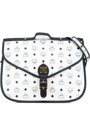 MCM Femme, Pre-owned, Blanc, Taille: ONE Size Pre-owned Toile sacs-main