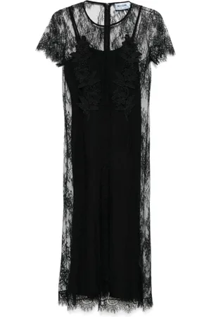 Blugirl Femme, Robes, Noir, Taille: 36 FR Robe Noire à Col Rond