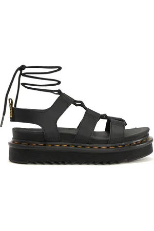 Dr. Martens Femme, Chaussures, Noir, Taille: 40 EU Sandales en cuir noir pour femmes