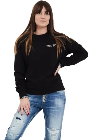 Throwback. Femme, Sweatshirts et sweats à capuche, Noir, Taille: 38 FR SweaT-shirt Élégant pour Hommes et Femmes