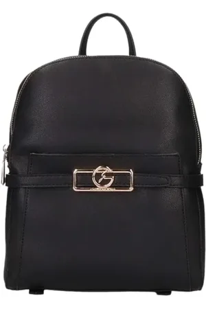 Gattinoni Femme, Sacs, Noir, Taille: ONE Size Sac à dos en éco-cuir noir pour femme avec logo avant